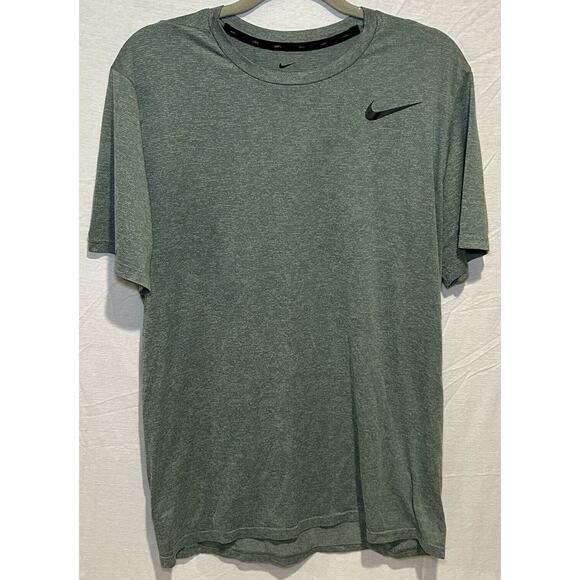 Nike Dri-Fit Men's Size Medium Forest GREEN Short Sleeve Athletic Shirt T-Shirt - Picture 1 of 7